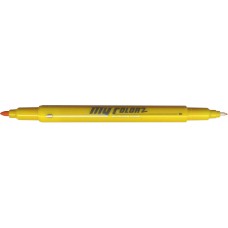 Dong-A My Color 2 Twin Type 2-side Soft Pen 0.7mm & 0.3mm (Yellow)