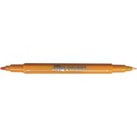 Dong-A My Color 2 Twin Type 2-side Soft Pen 0.7mm & 0.3mm (Yellow Orange)