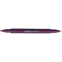 Dong-A My Color 2 Twin Type 2-side Soft Pen 0.7mm & 0.3mm (Red Purple)