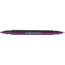 Dong-A My Color 2 Twin Type 2-side Soft Pen 0.7mm & 0.3mm (Red Purple)