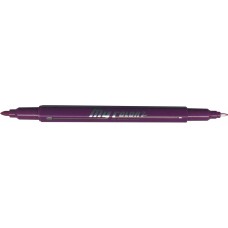 Dong-A My Color 2 Twin Type 2-side Soft Pen 0.7mm & 0.3mm (Red Purple)