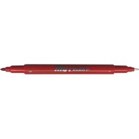 Dong-A My Color 2 Twin Type 2-side Soft Pen 0.7mm & 0.3mm (Red)