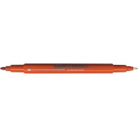 Dong-A My Color 2 Twin Type 2-side Soft Pen 0.7mm & 0.3mm (Dark Orange)