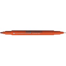 Dong-A My Color 2 Twin Type 2-side Soft Pen 0.7mm & 0.3mm (Dark Orange)