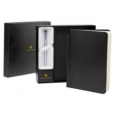 Cross Classic Century Chrome Ball Point Pen with Black Journal Gift Set 