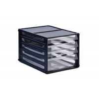 Metro A4 4 Drawers Multi Drawer Storage System 3664 (3 Small Drawers + 1 Big Drawer)