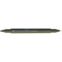 Dong-A My Color 2 Twin Type 2-side Soft Pen 0.7mm & 0.3mm (Khaki)