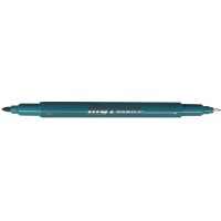 Dong-A My Color 2 Twin Type 2-side Soft Pen 0.7mm & 0.3mm (Blue Green)
