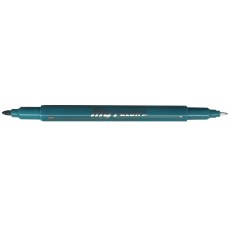Dong-A My Color 2 Twin Type 2-side Soft Pen 0.7mm & 0.3mm (Blue Green)