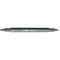 Dong-A My Color 2 Twin Type 2-side Soft Pen 0.7mm & 0.3mm (Gray)