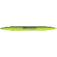 Dong-A My Color 2 Twin Type 2-side Soft Pen 0.7mm & 0.3mm (Lime)