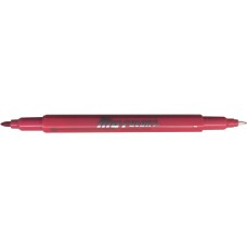 Dong-A My Color 2 Twin Type 2-side Soft Pen 0.7mm & 0.3mm (Rose Madder)