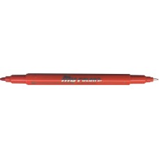 Dong-A My Color 2 Twin Type 2-side Soft Pen 0.7mm & 0.3mm (Crimson)
