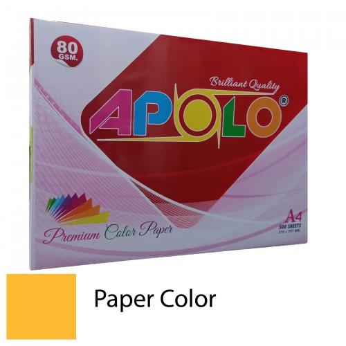 Apolo A4 Premium Color Paper (500 Sheets) (Cyber HP Orange)