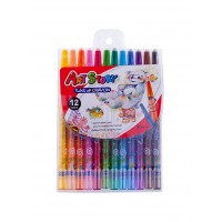 Crown Art Story 12 Colors Twist Up Crayon