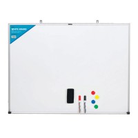 Deli 90cm x 150cm 7846 Whiteboard (Includes 2 W/B Marker + W/B Eraser + 4 Magnets)