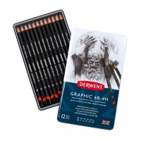 Derwent Graphic 6B-4H Medium Graphite Pencils