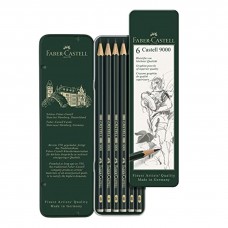 Faber-Castell Set of 6 Castell 9000 Graphite Pencils