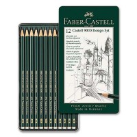 Faber-Castell Set of 12 Castell 9000 Graphite Pencil Design Set