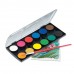 Faber-Castell 12 Watercolor Paint Cakes (with Free Brush)