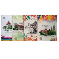 Heritage Yangon Myanmar 80 pages Exercise Book (4pcs/pack)