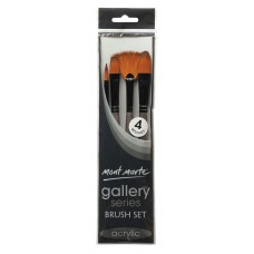 Mont Marte Gallery Series Acrylic Brush Set 4pcs