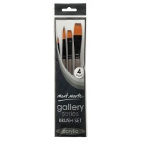 Mont Marte Gallery Series Acrylic Brush Set 4pcs