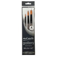 Mont Marte Gallery Series Acrylic Brush Set 4pcs