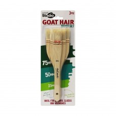 Mont Marte Studio 3pc Goat Hair Paint Brush Set