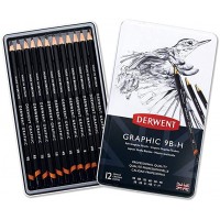 Derwent Graphic 9B-H Soft Graphite Pencils
