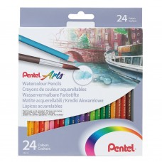 Pentel Arts 24 Colors Watercolor Pencils